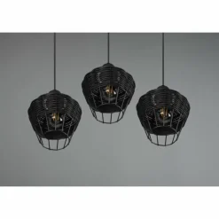 Luminaires Reality Suspensions|Suspension Reality Borka Noir, 3 lumières