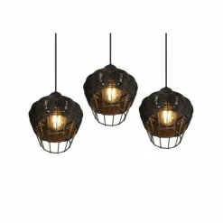 Luminaires Reality Suspensions|Suspension Reality Borka Noir, 3 lumières