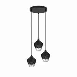 Luminaires Reality Suspensions|Suspension Reality Borka Noir, 3 lumières