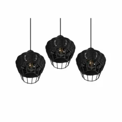 Luminaires Reality Suspensions|Suspension Reality Borka Noir, 3 lumières