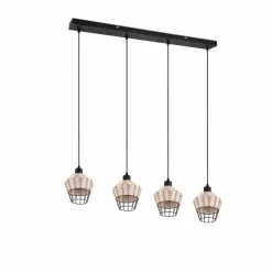 Luminaires Reality Suspensions|Suspension Reality Borka Noir, 4 lumières