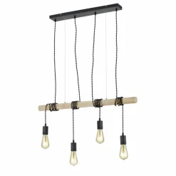Luminaires Reality Suspensions|Suspension Reality BRODY Noir, 4 lumières