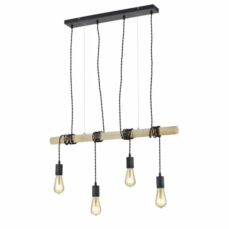 Luminaires Reality Suspensions|Suspension Reality BRODY Noir, 4 lumières