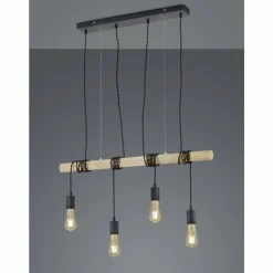 Luminaires Reality Suspensions|Suspension Reality BRODY Noir, 4 lumières