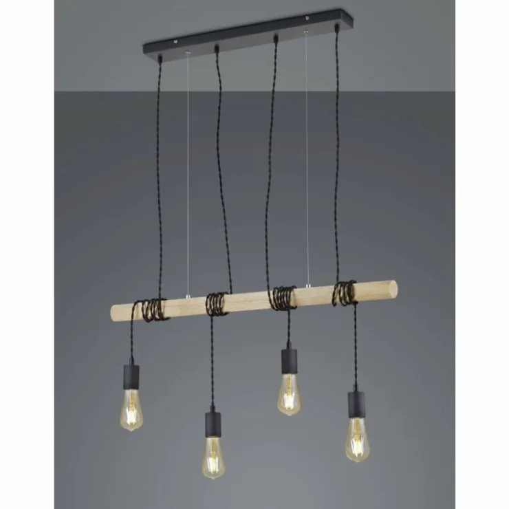 Luminaires Reality Suspensions|Suspension Reality BRODY Noir, 4 lumières