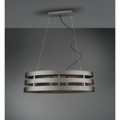 Luminaires Reality Éclairage Led|Suspension Reality Duncan LED Brun foncé, Nickel mat, 4 lumières