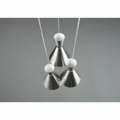 Luminaires Reality Suspensions|Suspension Reality Enzo Nickel mat, 3 lumières