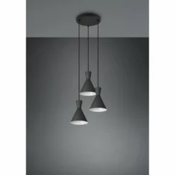 Luminaires Reality Suspensions|Suspension Reality Enzo Noir, 3 lumières