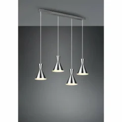 Luminaires Reality Suspensions|Suspension Reality Enzo Nickel mat, 4 lumières
