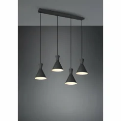 Luminaires Reality Suspensions|Suspension Reality Enzo Noir, 4 lumières