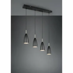 Luminaires Reality Suspensions|Suspension Reality Farin Noir, 4 lumières