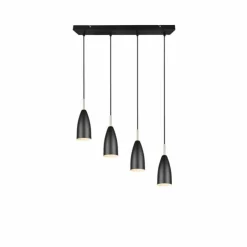 Luminaires Reality Suspensions|Suspension Reality Farin Noir, 4 lumières