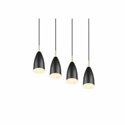 Luminaires Reality Suspensions|Suspension Reality Farin Noir, 4 lumières