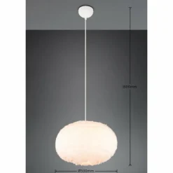 Luminaires Reality Suspensions|Suspension Reality FURRY Beige, 1 lumière