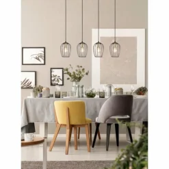 Luminaires Reality Suspensions|Suspension Reality Grid Noir, 4 lumières