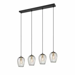 Luminaires Reality Suspensions|Suspension Reality Grid Noir, 4 lumières