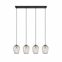 Luminaires Reality Suspensions|Suspension Reality Grid Noir, 4 lumières