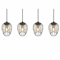 Luminaires Reality Suspensions|Suspension Reality Grid Noir, 4 lumières