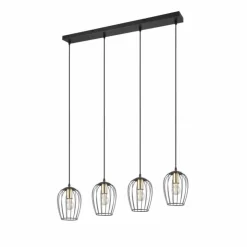 Luminaires Reality Suspensions|Suspension Reality Grid Noir, 4 lumières