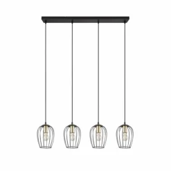 Luminaires Reality Suspensions|Suspension Reality Grid Noir, 4 lumières