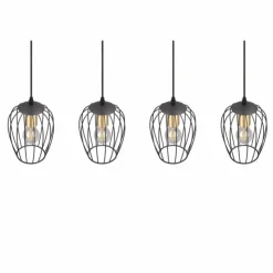 Luminaires Reality Suspensions|Suspension Reality Grid Noir, 4 lumières