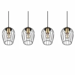 Luminaires Reality Suspensions|Suspension Reality Grid Noir, 4 lumières