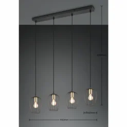Luminaires Reality Suspensions|Suspension Reality Grid Noir, 4 lumières