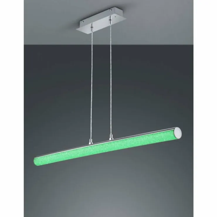 Luminaires Reality Suspensions|Suspension Reality LEIA LED Chrome, 1 lumière, Télécommandes, Changeur de couleurs