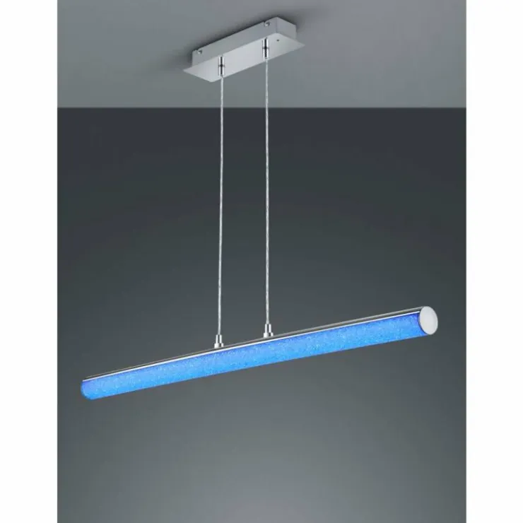 Luminaires Reality Suspensions|Suspension Reality LEIA LED Chrome, 1 lumière, Télécommandes, Changeur de couleurs