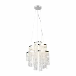 Luminaires Reality Éclairage Led|Suspension Reality POMP LED Chrome, 1 lumière, Télécommandes