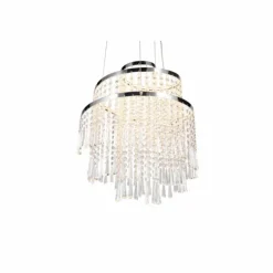 Luminaires Reality Éclairage Led|Suspension Reality POMP LED Chrome, 1 lumière, Télécommandes