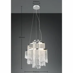 Luminaires Reality Éclairage Led|Suspension Reality POMP LED Chrome, 1 lumière, Télécommandes