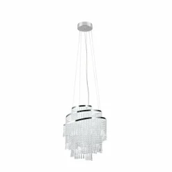 Luminaires Reality Éclairage Led|Suspension Reality POMP LED Chrome, 1 lumière, Télécommandes