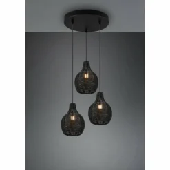 Luminaires Reality Suspensions|Suspension Reality Sprout Noir, 3 lumières