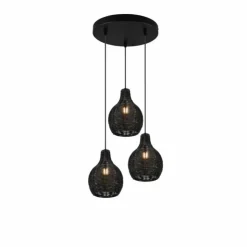 Luminaires Reality Suspensions|Suspension Reality Sprout Noir, 3 lumières