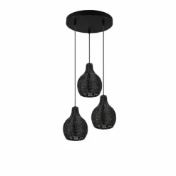 Luminaires Reality Suspensions|Suspension Reality Sprout Noir, 3 lumières