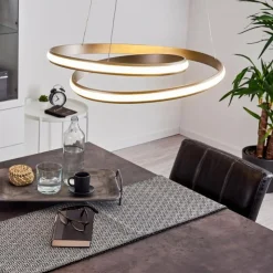 hofstein Suspensions|Suspension Rokera LED Nickel mat, 1 lumière