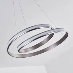 hofstein Suspensions|Suspension Rokera LED Nickel mat, 1 lumière