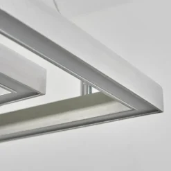 hofstein Suspensions|Suspension Schleitheim Chrome, Nickel mat, Blanc, 1 lumière