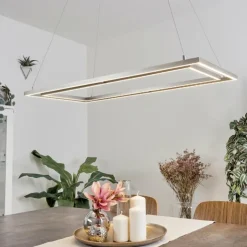 hofstein Suspensions|Suspension Schleitheim Chrome, Nickel mat, Blanc, 1 lumière