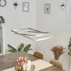 hofstein Suspensions|Suspension Schleitheim Chrome, Nickel mat, Blanc, 1 lumière