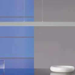 Luminaires Steinhauer Suspensions|Suspension Steinhauer Bande LED Acier brossé, 4 lumières