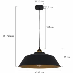 Luminaires Steinhauer Suspensions|Suspension Steinhauer Mexlite Noir, 1 lumière