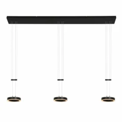 Luminaires Steinhauer Suspensions|Suspension Steinhauer Piola LED Noir, 6 lumières