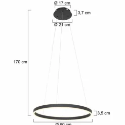 Luminaires Steinhauer Éclairage Led|Suspension Steinhauer Ringlux LED Noir, 2 lumières