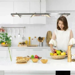 Luminaires Steinhauer Éclairage Led|Suspension Steinhauer Soleil LED Acier brossé, 4 lumières
