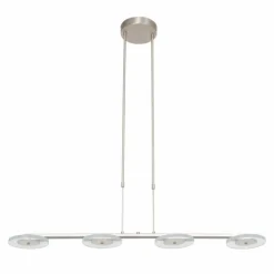Luminaires Steinhauer Éclairage Led|Suspension Steinhauer Turound LED Argenté, 4 lumières