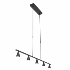 Luminaires Steinhauer Suspensions|Suspension Steinhauer Vortex Noir, 5 lumières