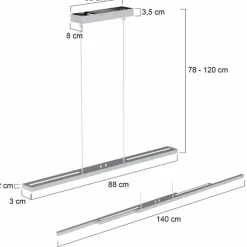Luminaires Steinhauer Éclairage Led|Suspension Steinhauer Zelena LED Acier inoxydable, 1 lumière