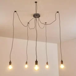 hofstein Suspensions|Suspension Tenna Gris, 5 lumières